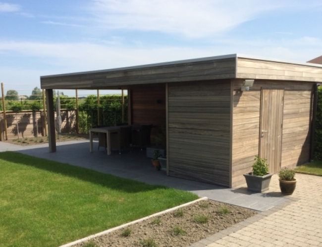 Prijs tuinhuis - modern tuinhuis plat dak