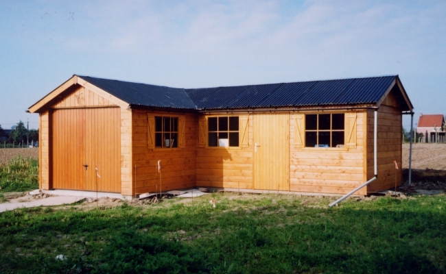 Garage in een L-vorm