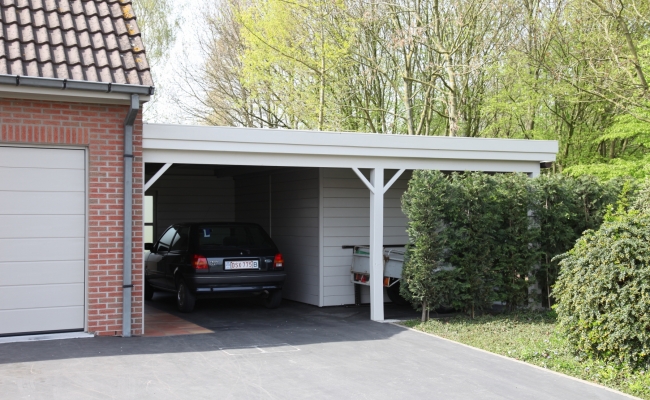 Aanbouw carport plat