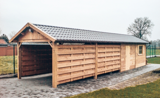 carport met zadeldak